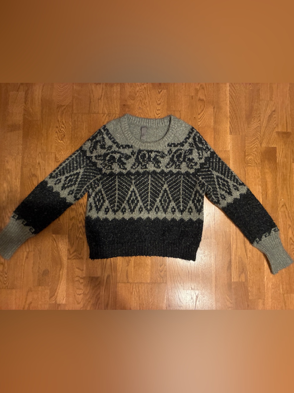 Gray and Black bear Sweater